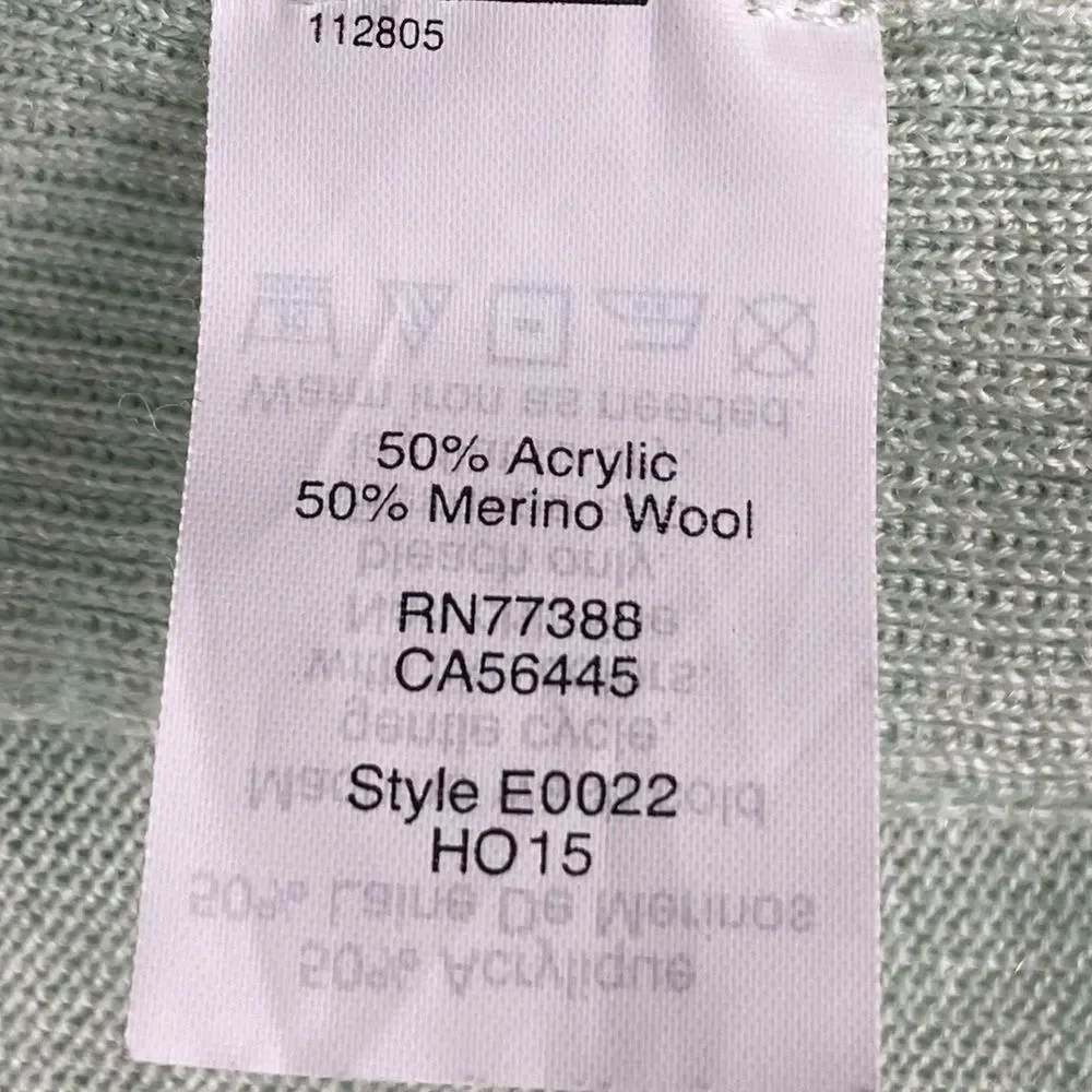 J.Crew Factory NWOT Merino Wool Blend Mint Green Knit Crew Sweater -‎ Women’s L